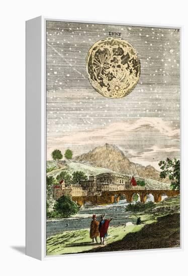 Early Map of the Moon, 1635-Detlev Van Ravenswaay-Framed Premier Image Canvas