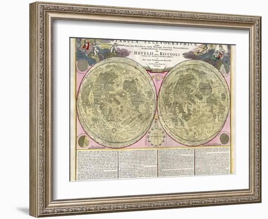 Early Map of the Moon, 1635-Detlev Van Ravenswaay-Framed Photographic Print