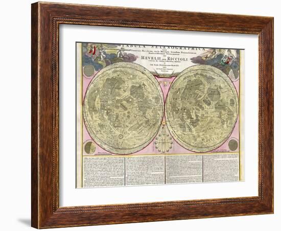 Early Map of the Moon, 1635-Detlev Van Ravenswaay-Framed Photographic Print