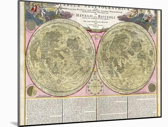 Early Map of the Moon, 1635-Detlev Van Ravenswaay-Mounted Photographic Print