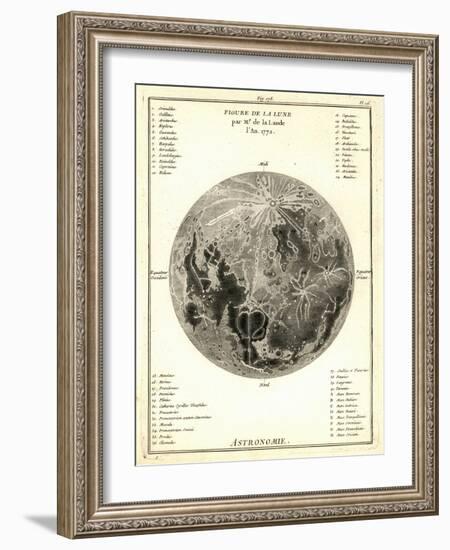 Early Map of the Moon, 1772-Detlev Van Ravenswaay-Framed Photographic Print