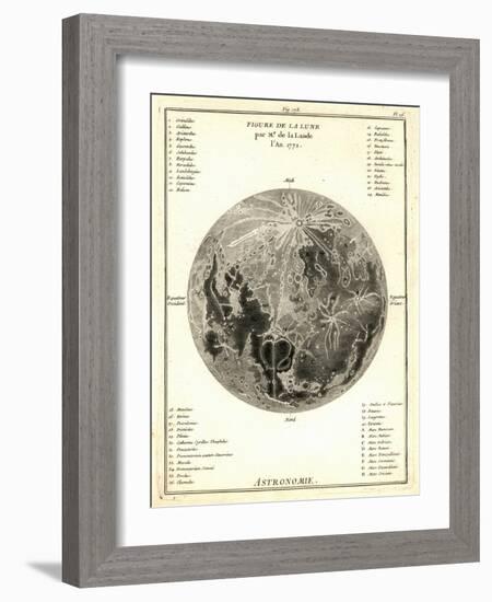 Early Map of the Moon, 1772-Detlev Van Ravenswaay-Framed Photographic Print