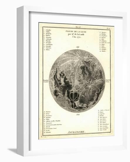 Early Map of the Moon, 1772-Detlev Van Ravenswaay-Framed Photographic Print