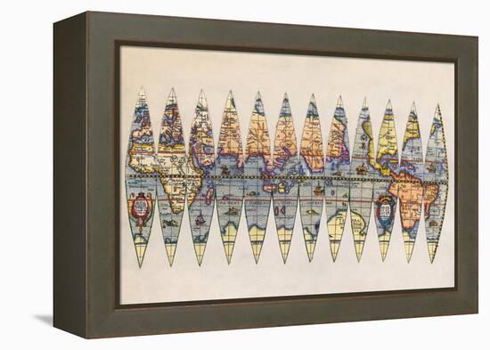 Early Map of the World-null-Framed Premier Image Canvas