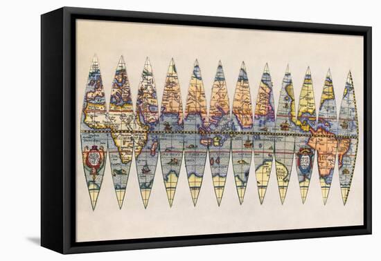 Early Map of the World-null-Framed Premier Image Canvas