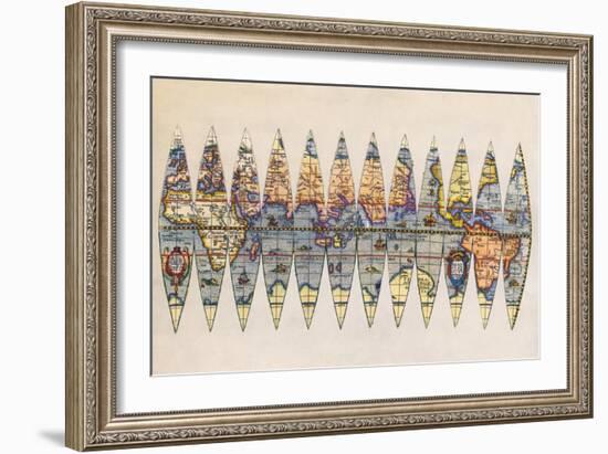 Early Map of the World-null-Framed Giclee Print