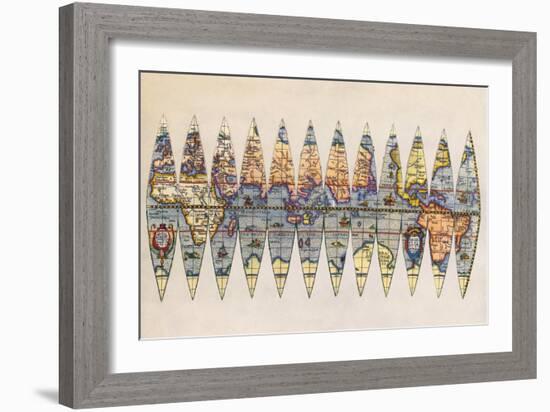 Early Map of the World-null-Framed Giclee Print