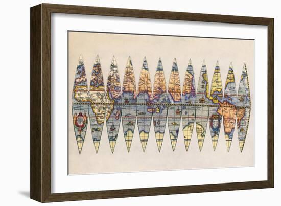 Early Map of the World-null-Framed Giclee Print