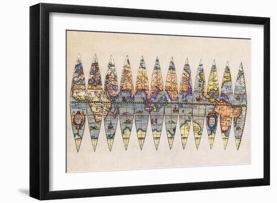 Early Map of the World-null-Framed Giclee Print