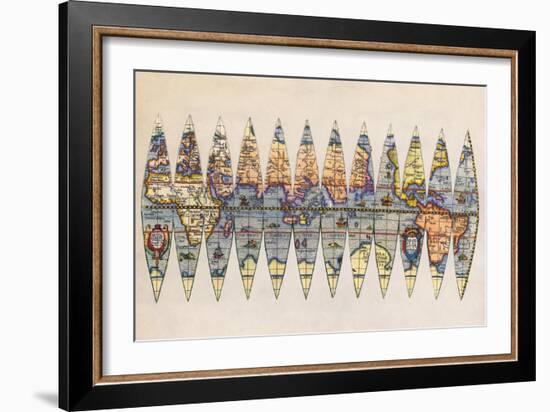 Early Map of the World-null-Framed Giclee Print