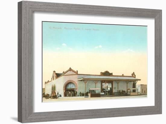 Early Market in Juarez, Mexico-null-Framed Art Print