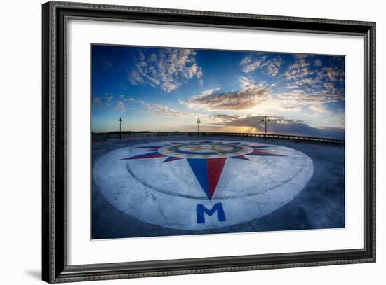 Early Morning Along Atlantic Ocean and the Key West Pier-Terry Eggers-Framed Photographic Print