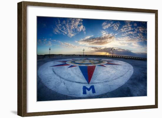 Early Morning Along Atlantic Ocean and the Key West Pier-Terry Eggers-Framed Photographic Print