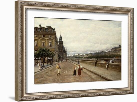 Early Morning Along the Seine-Marie Francois Firmin-Girard-Framed Giclee Print