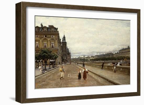 Early Morning Along the Seine-Marie Francois Firmin-Girard-Framed Giclee Print