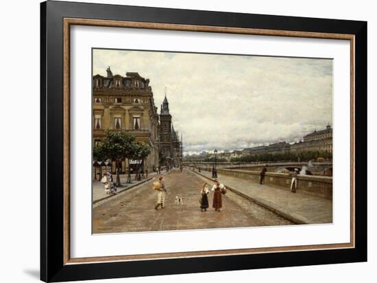 Early Morning Along the Seine-Marie Francois Firmin-Girard-Framed Giclee Print