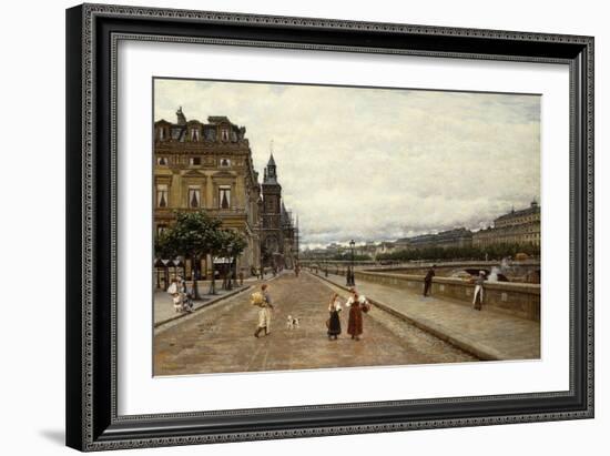 Early Morning Along the Seine-Marie Francois Firmin-Girard-Framed Giclee Print