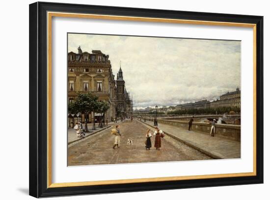 Early Morning Along the Seine-Marie Francois Firmin-Girard-Framed Giclee Print