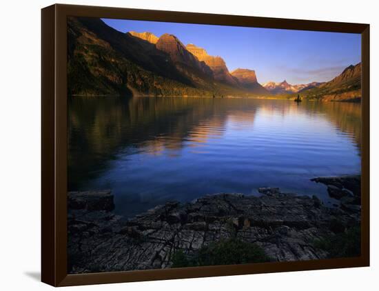 Early Morning at St Mary Lake in Glacier National Park, Montana, USA-Jerry Ginsberg-Framed Premier Image Canvas