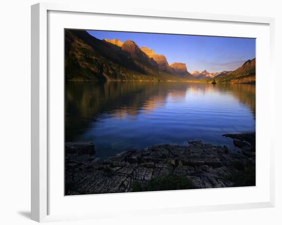 Early Morning at St Mary Lake in Glacier National Park, Montana, USA-Jerry Ginsberg-Framed Photographic Print