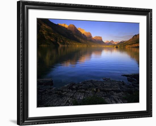 Early Morning at St Mary Lake in Glacier National Park, Montana, USA-Jerry Ginsberg-Framed Photographic Print