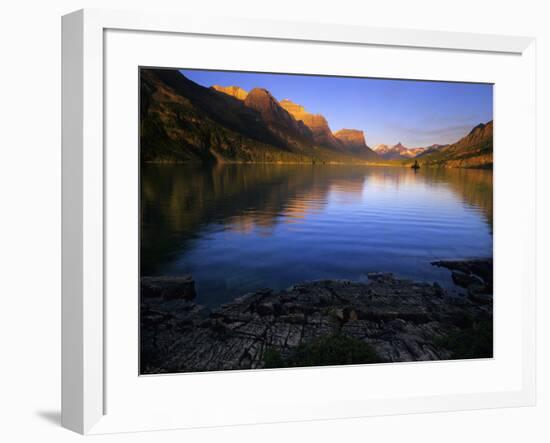 Early Morning at St Mary Lake in Glacier National Park, Montana, USA-Jerry Ginsberg-Framed Photographic Print