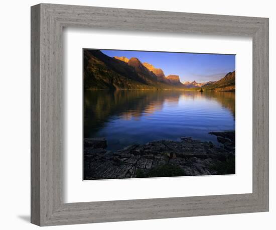 Early Morning at St Mary Lake in Glacier National Park, Montana, USA-Jerry Ginsberg-Framed Photographic Print