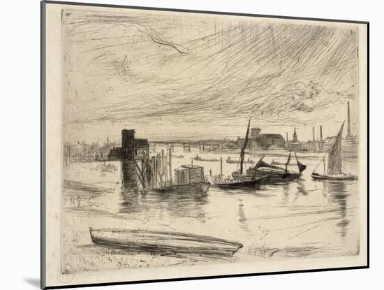Early Morning, Battersea, 1861-James Abbott McNeill Whistler-Mounted Giclee Print
