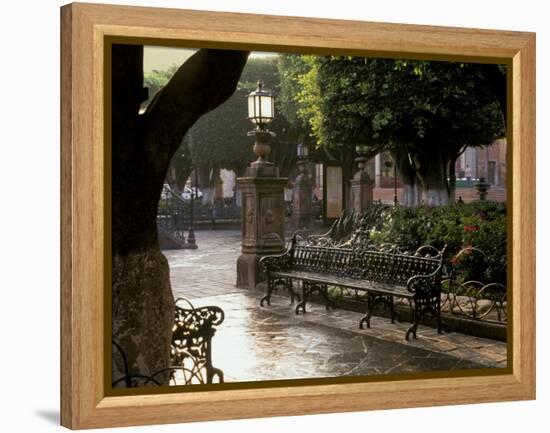 Early Morning, El Jardin, San Miguel de Allende, Mexico-Inger Hogstrom-Framed Premier Image Canvas