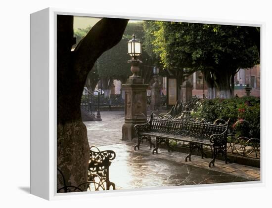 Early Morning, El Jardin, San Miguel de Allende, Mexico-Inger Hogstrom-Framed Premier Image Canvas