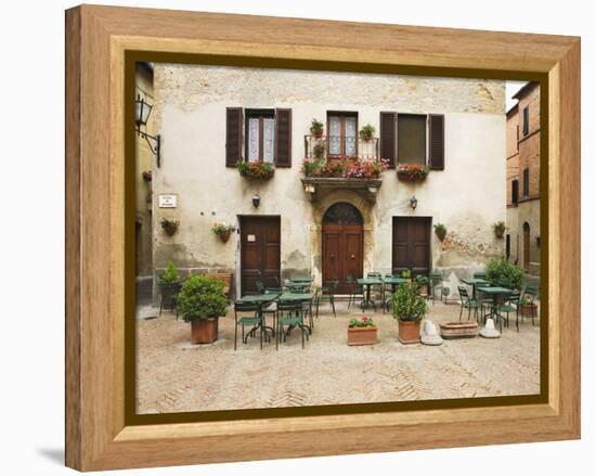 Early Morning Exterior of a Restaurant, Pienza, Italy-Dennis Flaherty-Framed Premier Image Canvas