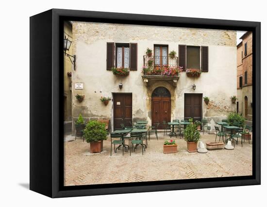 Early Morning Exterior of a Restaurant, Pienza, Italy-Dennis Flaherty-Framed Premier Image Canvas