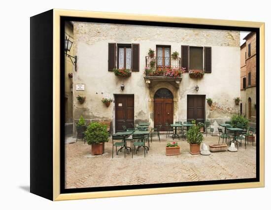 Early Morning Exterior of a Restaurant, Pienza, Italy-Dennis Flaherty-Framed Premier Image Canvas