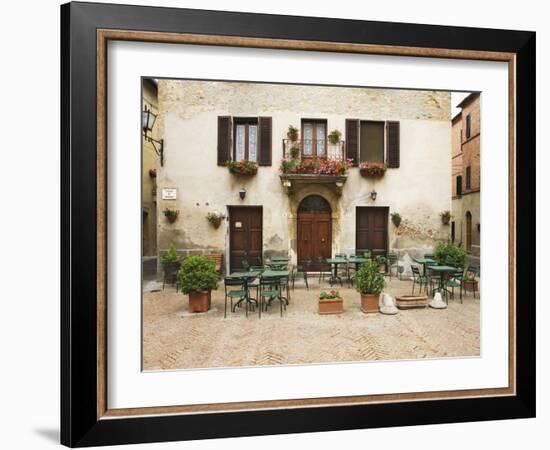 Early Morning Exterior of a Restaurant, Pienza, Italy-Dennis Flaherty-Framed Photographic Print