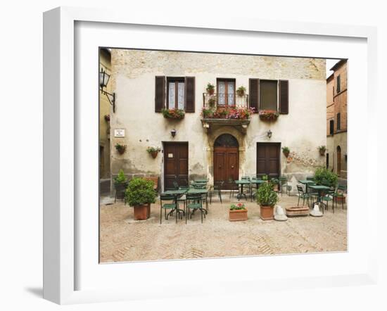 Early Morning Exterior of a Restaurant, Pienza, Italy-Dennis Flaherty-Framed Photographic Print