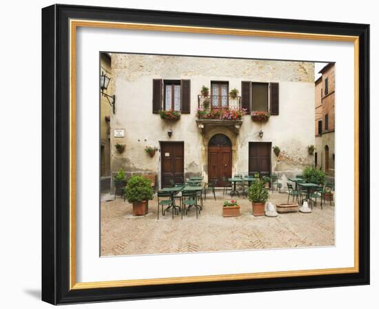 Early Morning Exterior of a Restaurant, Pienza, Italy-Dennis Flaherty-Framed Photographic Print