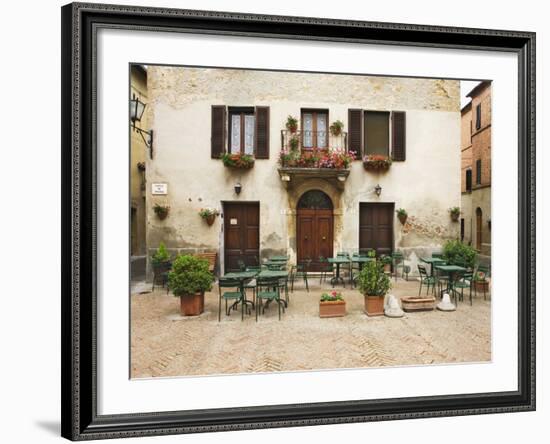 Early Morning Exterior of a Restaurant, Pienza, Italy-Dennis Flaherty-Framed Photographic Print