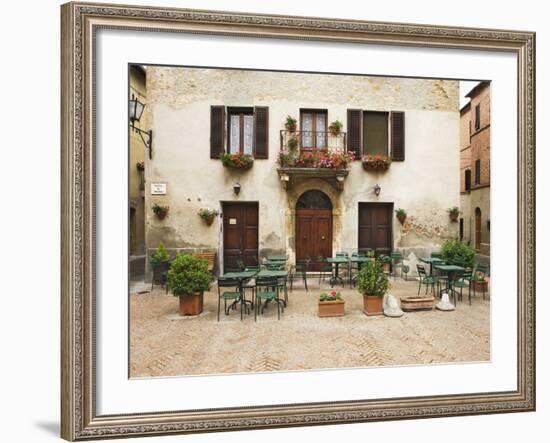 Early Morning Exterior of a Restaurant, Pienza, Italy-Dennis Flaherty-Framed Photographic Print