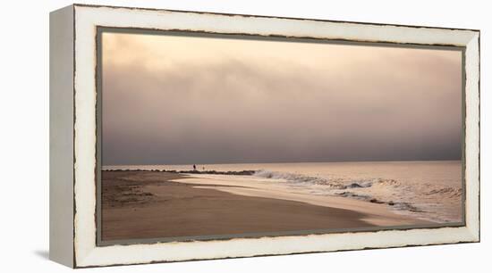 Early Morning Fisherman on Will Rogers Beach-Mark Chivers-Framed Premier Image Canvas