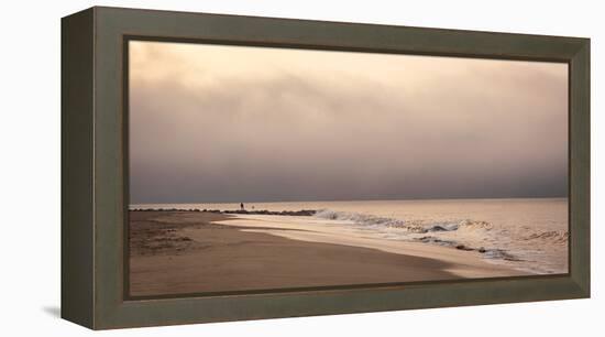 Early Morning Fisherman on Will Rogers Beach-Mark Chivers-Framed Premier Image Canvas