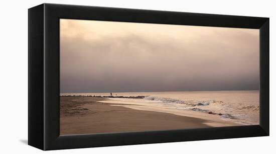 Early Morning Fisherman on Will Rogers Beach-Mark Chivers-Framed Premier Image Canvas