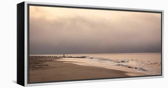 Early Morning Fisherman on Will Rogers Beach-Mark Chivers-Framed Premier Image Canvas