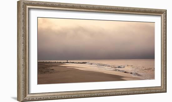 Early Morning Fisherman on Will Rogers Beach-Mark Chivers-Framed Photographic Print