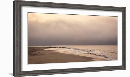 Early Morning Fisherman on Will Rogers Beach-Mark Chivers-Framed Photographic Print