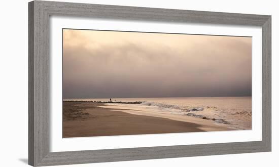 Early Morning Fisherman on Will Rogers Beach-Mark Chivers-Framed Photographic Print