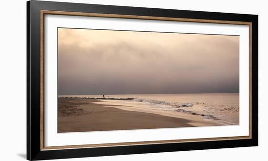 Early Morning Fisherman on Will Rogers Beach-Mark Chivers-Framed Photographic Print