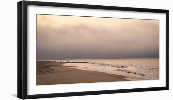 Early Morning Fisherman on Will Rogers Beach-Mark Chivers-Framed Photographic Print