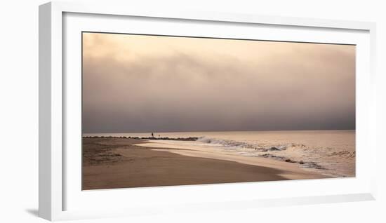 Early Morning Fisherman on Will Rogers Beach-Mark Chivers-Framed Photographic Print