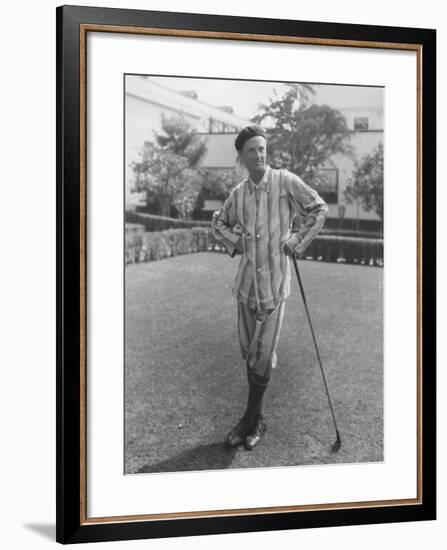 Early Morning Golfer-null-Framed Photo