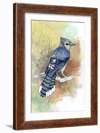 Early Morning Jay-The Tangled Peacock-Framed Giclee Print